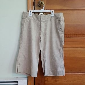 Khaki/Tweed Work Capris - Banana Republic